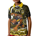 Personalized Richmond Tigers Kid Polo Shirt Aboriginal Dot Art - Dreamtime Football Mascot