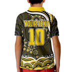 Personalized Richmond Tigers Kid Polo Shirt Aboriginal Dot Art - Dreamtime Football Mascot