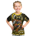 Personalized Richmond Tigers Kid T Shirt Aboriginal Dot Art - Dreamtime Football Mascot
