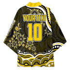 Personalized Richmond Tigers Kimono Aboriginal Dot Art - Dreamtime Football Mascot
