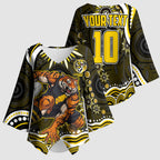Personalized Richmond Tigers Kimono Sleeve Blouse Aboriginal Dot Art - Dreamtime Football Mascot