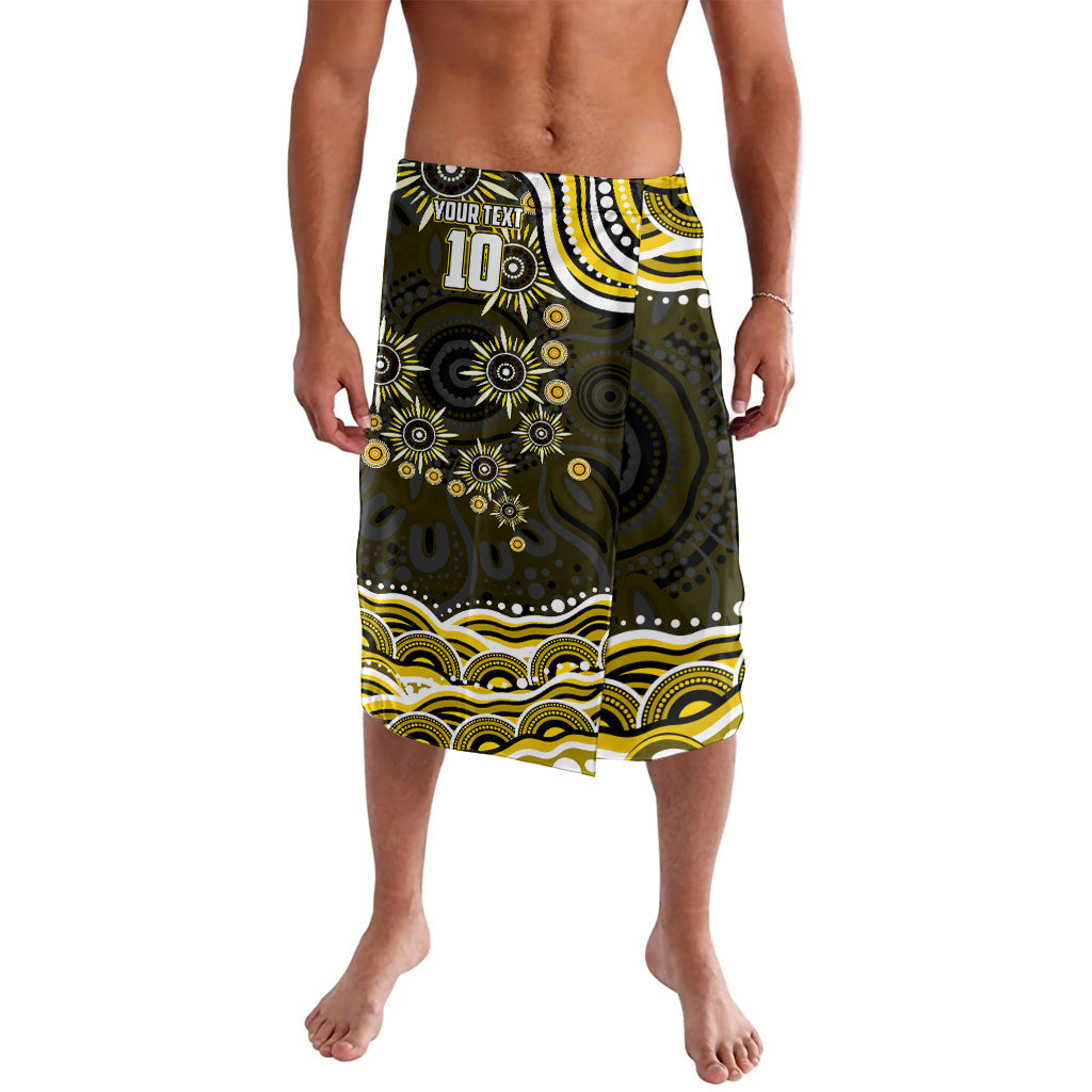 Personalized Richmond Tigers Lavalava Aboriginal Dot Art - Dreamtime Football Mascot