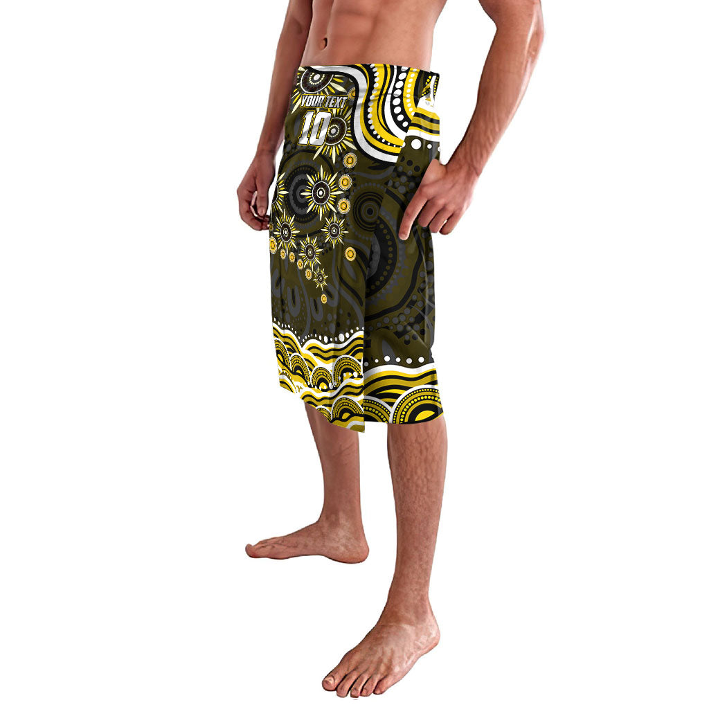 Personalized Richmond Tigers Lavalava Aboriginal Dot Art - Dreamtime Football Mascot