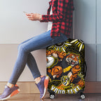 Personalized Richmond Tigers Luggage Cover Aboriginal Dot Art - Dreamtime Football Mascot