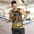 Personalized Richmond Tigers Men Tank Top Aboriginal Dot Art - Dreamtime Football Mascot