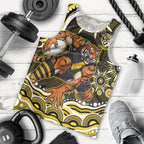 Personalized Richmond Tigers Men Tank Top Aboriginal Dot Art - Dreamtime Football Mascot