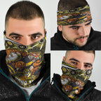 Personalized Richmond Tigers Neck Gaiter Aboriginal Dot Art - Dreamtime Football Mascot