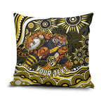 Personalized Richmond Tigers Pillow Cover Aboriginal Dot Art - Dreamtime Football Mascot