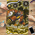 Personalized Richmond Tigers Puzzle Aboriginal Dot Art - Dreamtime Football Mascot