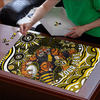 Personalized Richmond Tigers Puzzle Aboriginal Dot Art - Dreamtime Football Mascot