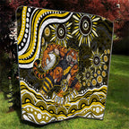 Personalized Richmond Tigers Quilt Aboriginal Dot Art - Dreamtime Football Mascot