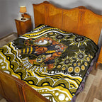 Personalized Richmond Tigers Quilt Aboriginal Dot Art - Dreamtime Football Mascot