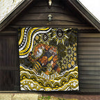 Personalized Richmond Tigers Quilt Aboriginal Dot Art - Dreamtime Football Mascot