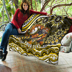 Personalized Richmond Tigers Quilt Aboriginal Dot Art - Dreamtime Football Mascot