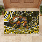 Personalized Richmond Tigers Rubber Doormat Aboriginal Dot Art - Dreamtime Football Mascot