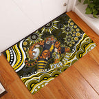Personalized Richmond Tigers Rubber Doormat Aboriginal Dot Art - Dreamtime Football Mascot