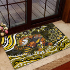 Personalized Richmond Tigers Rubber Doormat Aboriginal Dot Art - Dreamtime Football Mascot