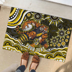 Personalized Richmond Tigers Rubber Doormat Aboriginal Dot Art - Dreamtime Football Mascot