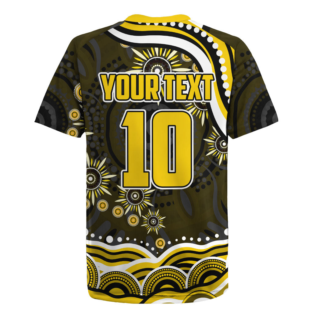 Personalized Richmond Tigers Rugby Jersey Aboriginal Dot Art - Dreamtime Football Mascot