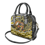 Personalized Richmond Tigers Shoulder Handbag Aboriginal Dot Art - Dreamtime Football Mascot