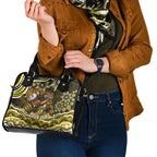 Personalized Richmond Tigers Shoulder Handbag Aboriginal Dot Art - Dreamtime Football Mascot