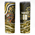 Personalized Richmond Tigers Skinny Tumbler Aboriginal Dot Art - Dreamtime Football Mascot