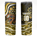 Personalized Richmond Tigers Skinny Tumbler Aboriginal Dot Art - Dreamtime Football Mascot