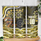 Personalized Richmond Tigers Skinny Tumbler Aboriginal Dot Art - Dreamtime Football Mascot