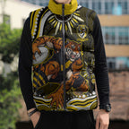 Personalized Richmond Tigers Sleeveless Puffer Jacket Aboriginal Dot Art - Dreamtime Football Mascot
