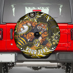 Personalized Richmond Tigers Spare Tire Cover Aboriginal Dot Art - Dreamtime Football Mascot