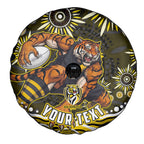 Personalized Richmond Tigers Spare Tire Cover Aboriginal Dot Art - Dreamtime Football Mascot