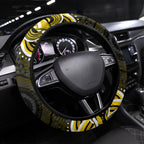 Richmond Tigers Steering Wheel Cover Aboriginal Dot Art - Dreamtime Football Mascot