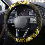 Richmond Tigers Steering Wheel Cover Aboriginal Dot Art - Dreamtime Football Mascot