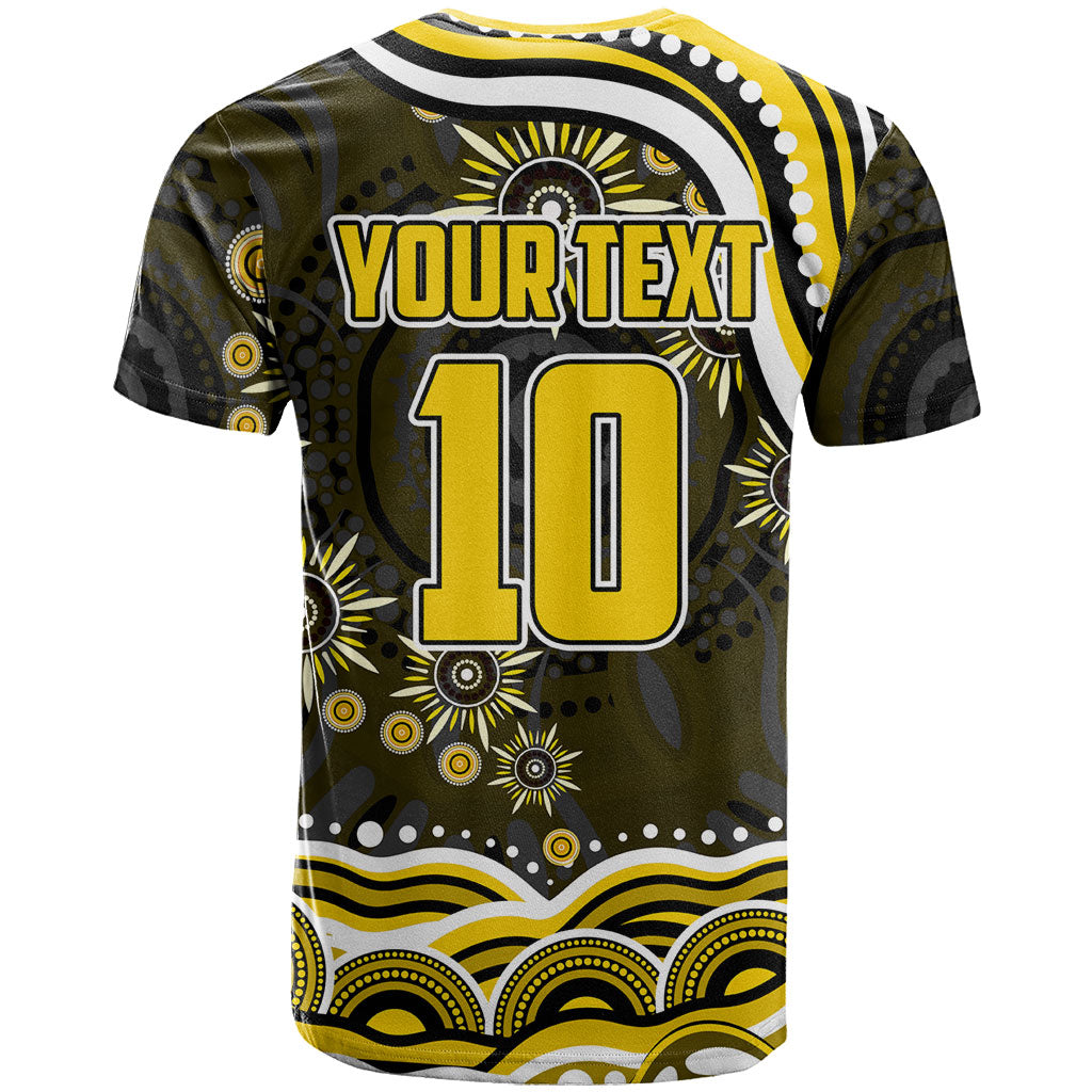 Personalized Richmond Tigers T Shirt Aboriginal Dot Art - Dreamtime Football Mascot