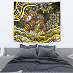 Personalized Richmond Tigers Tapestry Aboriginal Dot Art - Dreamtime Football Mascot