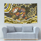 Personalized Richmond Tigers Tapestry Aboriginal Dot Art - Dreamtime Football Mascot