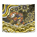 Personalized Richmond Tigers Tapestry Aboriginal Dot Art - Dreamtime Football Mascot
