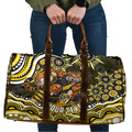 Personalized Richmond Tigers Travel Bag Aboriginal Dot Art - Dreamtime Football Mascot