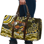 Personalized Richmond Tigers Travel Bag Aboriginal Dot Art - Dreamtime Football Mascot