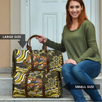 Personalized Richmond Tigers Travel Bag Aboriginal Dot Art - Dreamtime Football Mascot