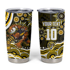 Personalized Richmond Tigers Tumbler Cup Aboriginal Dot Art - Dreamtime Football Mascot