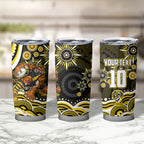 Personalized Richmond Tigers Tumbler Cup Aboriginal Dot Art - Dreamtime Football Mascot
