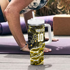Personalized Richmond Tigers Tumbler With Handle Aboriginal Dot Art - Dreamtime Football Mascot