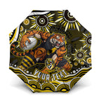 Personalized Richmond Tigers Umbrella Aboriginal Dot Art - Dreamtime Football Mascot