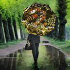 Personalized Richmond Tigers Umbrella Aboriginal Dot Art - Dreamtime Football Mascot