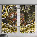 Personalized Richmond Tigers Window Curtain Aboriginal Dot Art - Dreamtime Football Mascot