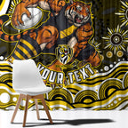 Personalized Richmond Tigers Window Curtain Aboriginal Dot Art - Dreamtime Football Mascot