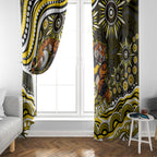 Personalized Richmond Tigers Window Curtain Aboriginal Dot Art - Dreamtime Football Mascot
