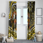Personalized Richmond Tigers Window Curtain Aboriginal Dot Art - Dreamtime Football Mascot