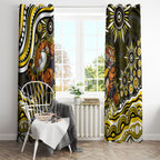 Personalized Richmond Tigers Window Curtain Aboriginal Dot Art - Dreamtime Football Mascot